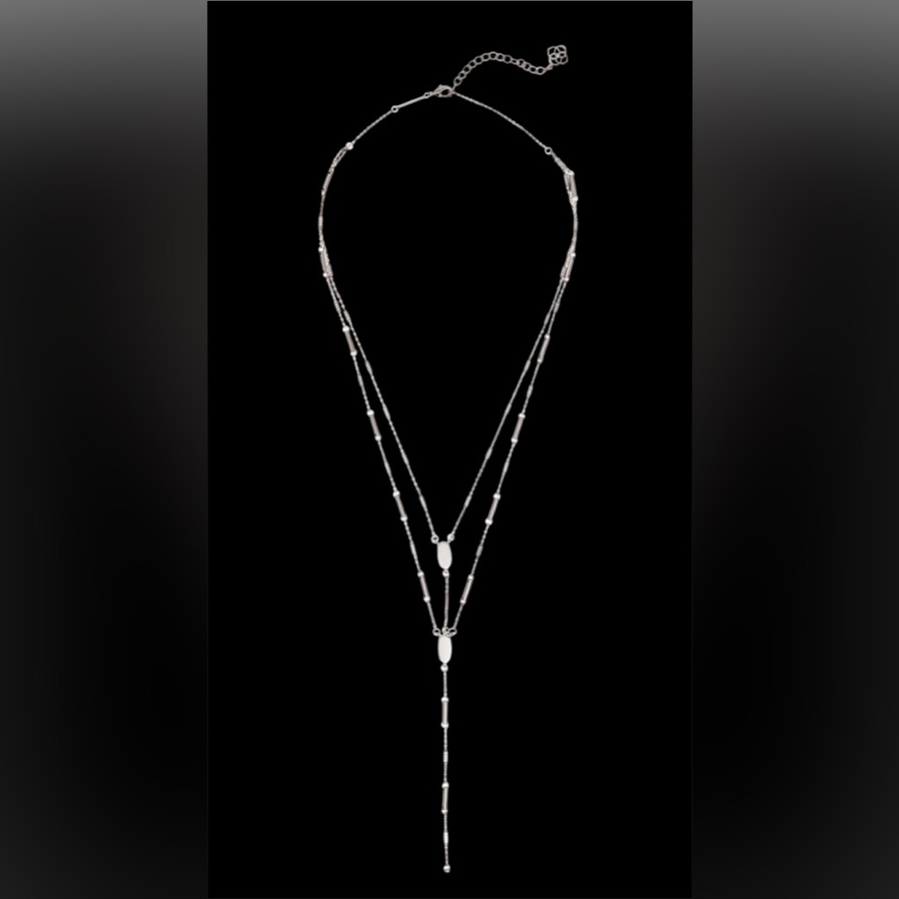 Kendra Scott Adelia Y Necklace Chain Necklace, Silver over Brass